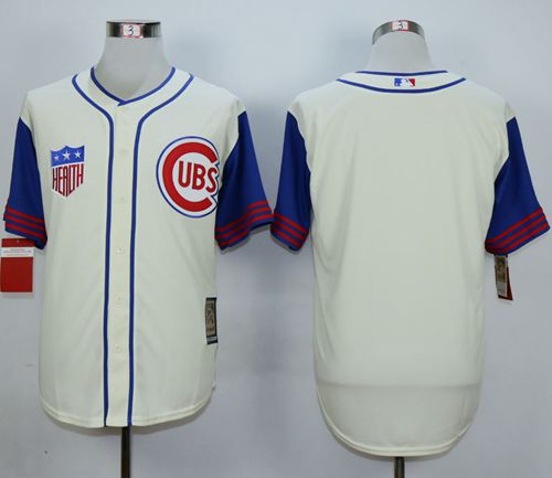 Cubs Blank Cream 1942 Turn Back The Clock Stitched MLB Jersey - Click Image to Close